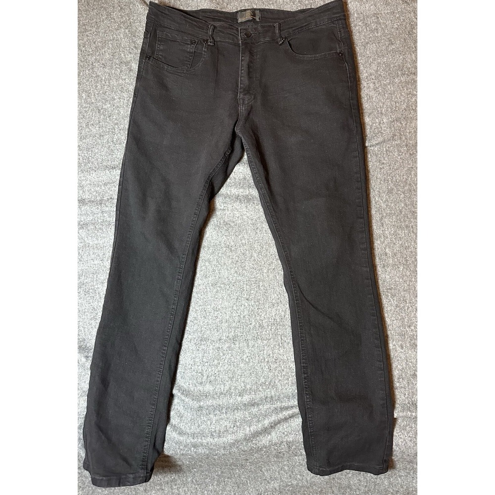 Across the Pond Jeans Mens 36 x 32 Black Denim Slim Fit Pants Goth Emo UK London